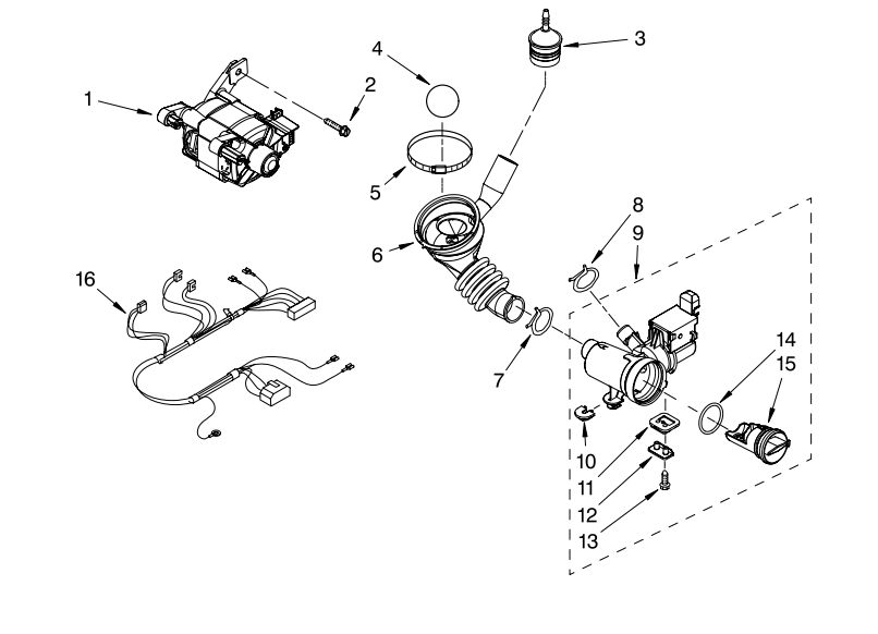 WPW10730972 Whirlpool Washer Drain Pump Assembly – OEM & XPart Replacement | Fits Maytag Kenmore Amana