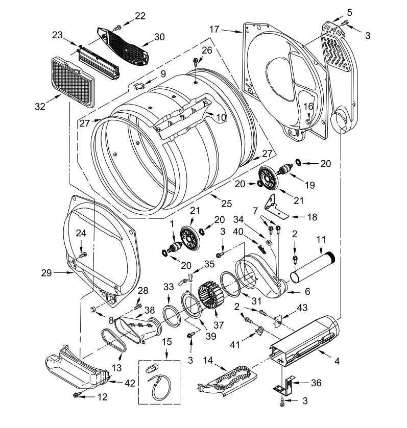 W11676451 Dryer Heating Element (Heating Element Assembly, Heater, Element)