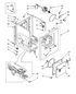 Technical diagram of a dryer with labeled parts on a white background