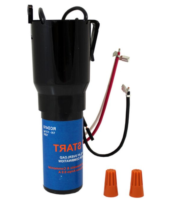 Supco RCO410 Refrigerator 3 'N 1 Relay, Overload & Start Capacitor (Horsepower 1/4 - 1/3)