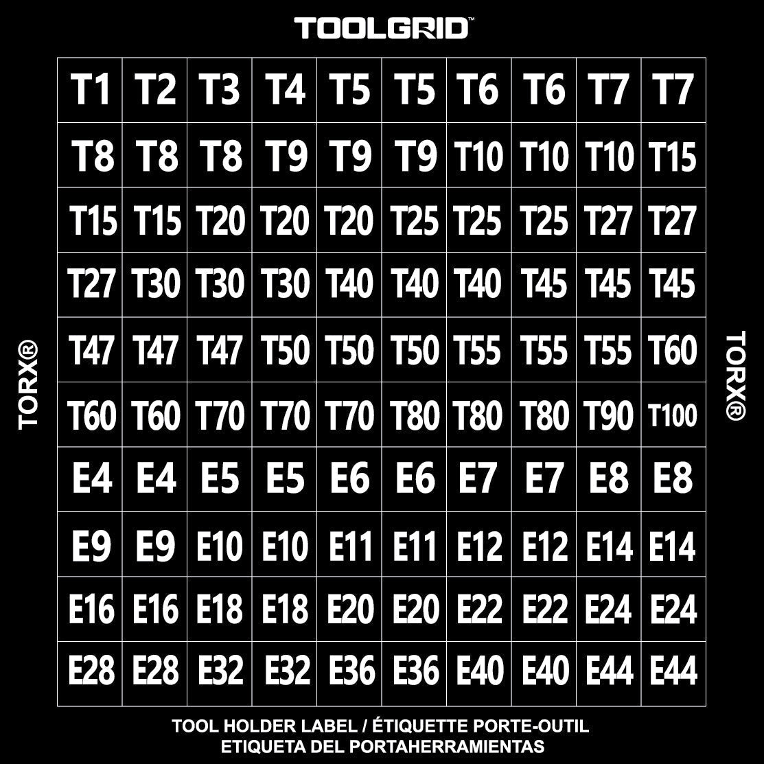 Toolgrid® Tool and Clip Identification Labels