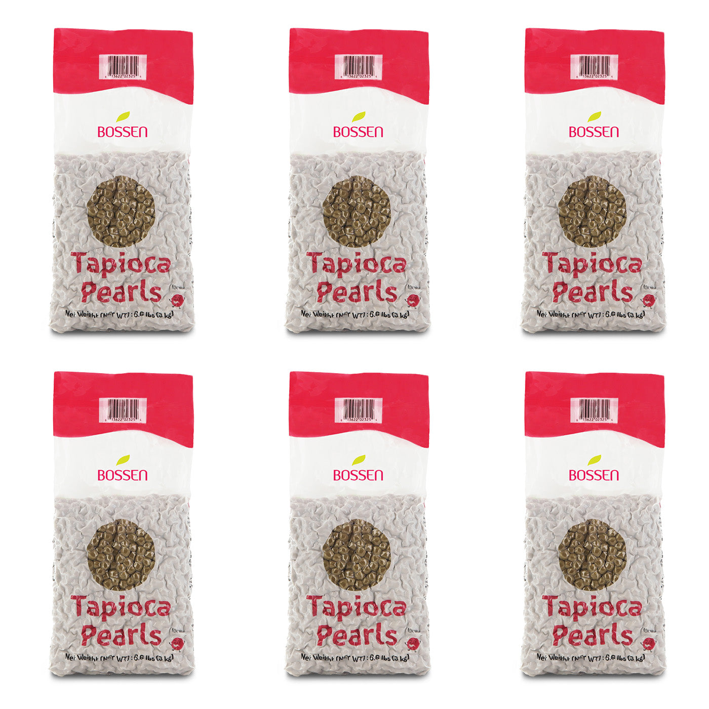 Tapioca Pearls Boba - Bossen Boba (3kg) | Case of 6 Bags | 60 Cases to a Pallet | Tapioca Pearls Foodservice Canada