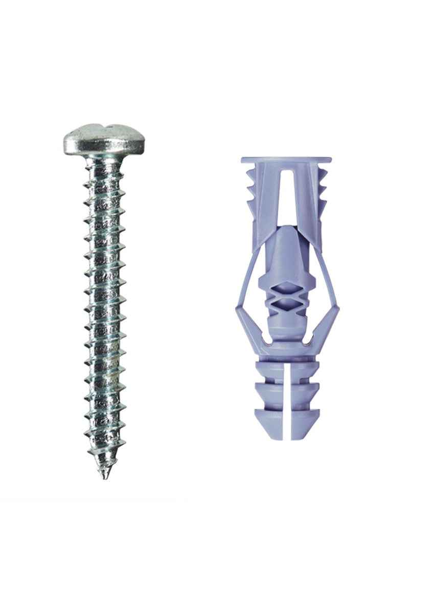 #10 TripleGrip Wall Anchor w/ Screws, Blue (10 Pack)