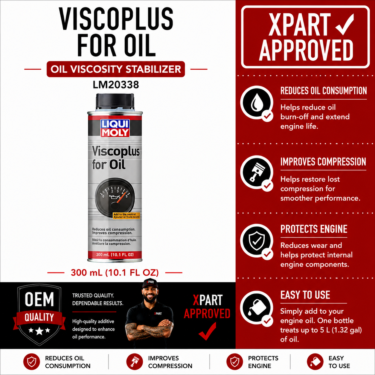Liqui-Moly Oil Additive LM20338 — Restore Viscosity & Reduce Engine Wear