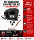 W10832994 Refrigerator Compressor Kit – Replaces VEGC6H, W10756020, W10898644 | Fits Whirlpool, KitchenAid, Maytag, Jenn-Air
