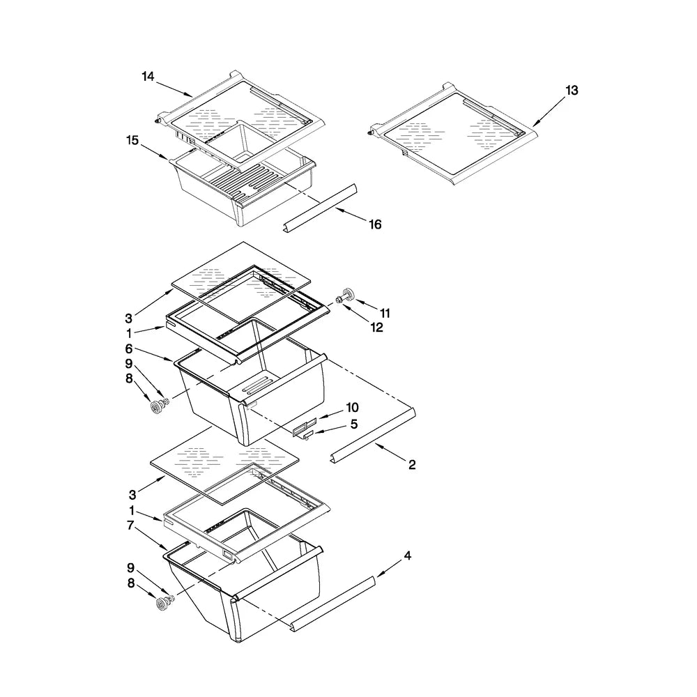 WP2188664 Refrigerator Crisper Drawer