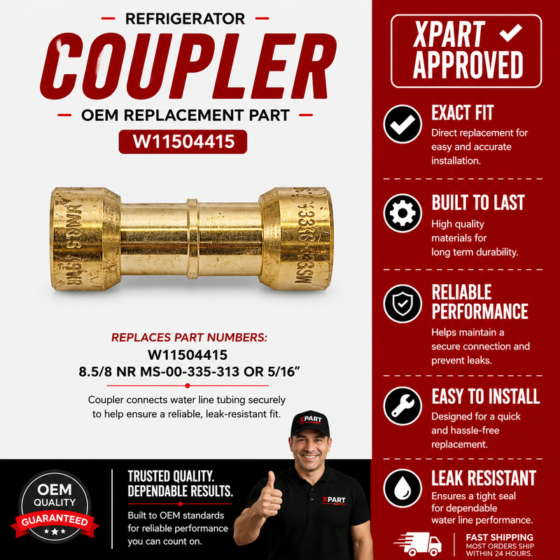W11504415 Refrigerator Coupler – Replaces W10890087, W10895713 | Fits Whirlpool, Maytag, KitchenAid
