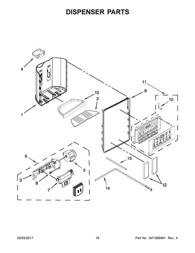 W11098702 Refrigerator Ice Maker Door - XPart Supply