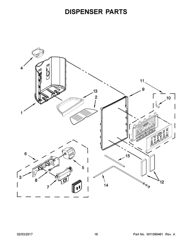 W11098702 Refrigerator Ice Maker Door - XPart Supply