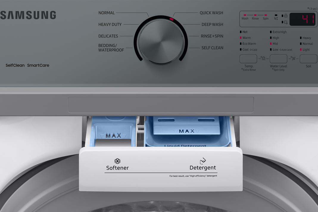 Samsung - 5.0 cu. Ft  Top Load Washer in White - WA44A3205AW