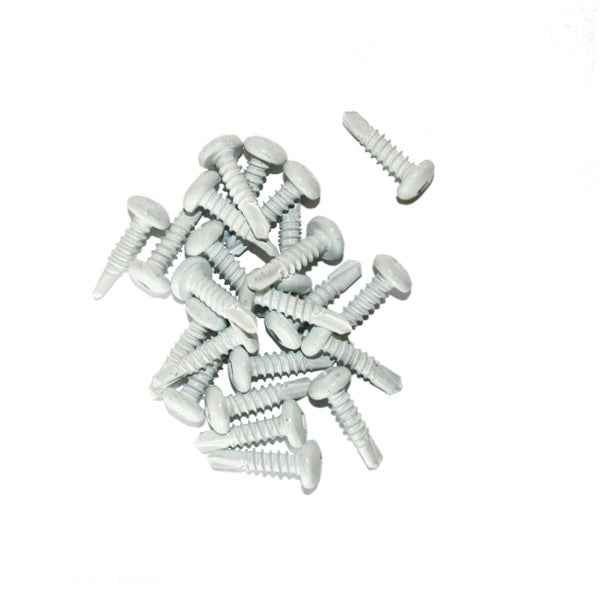 Self Tapping Screws, White (50/Pack)