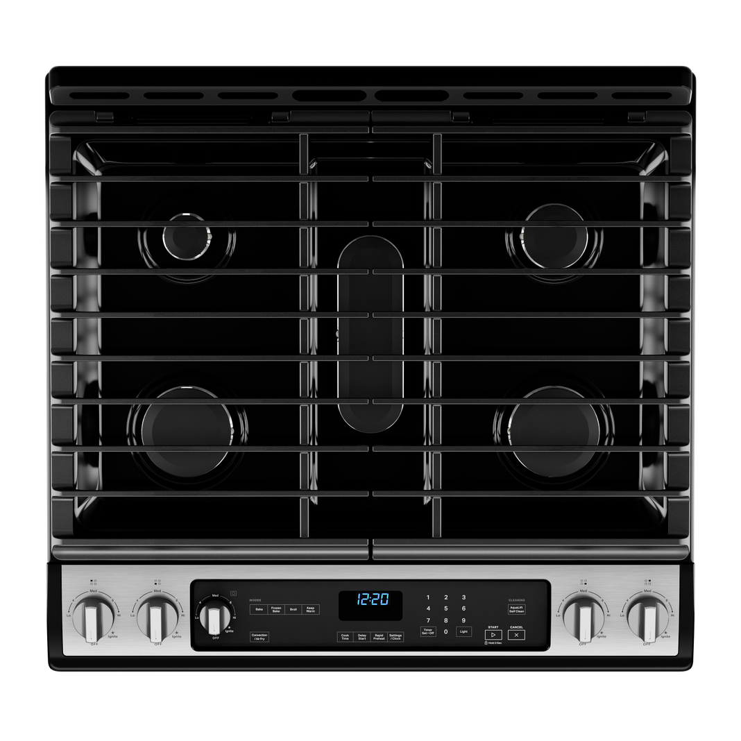 Whirlpool - 5.8 cu. ft  Gas Range in Stainless - WEG745H0LZ
