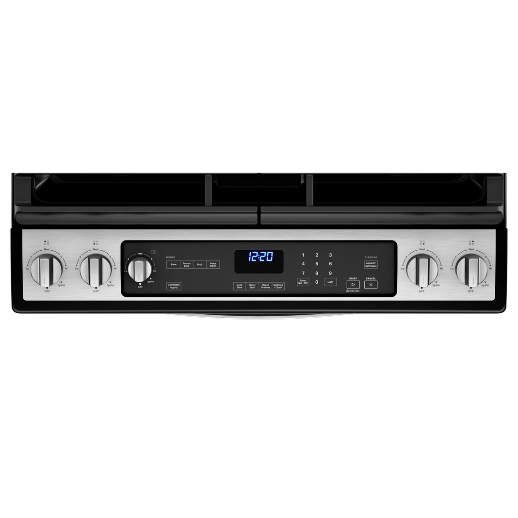 Whirlpool - 5.8 cu. ft  Gas Range in Stainless - WEG745H0LZ