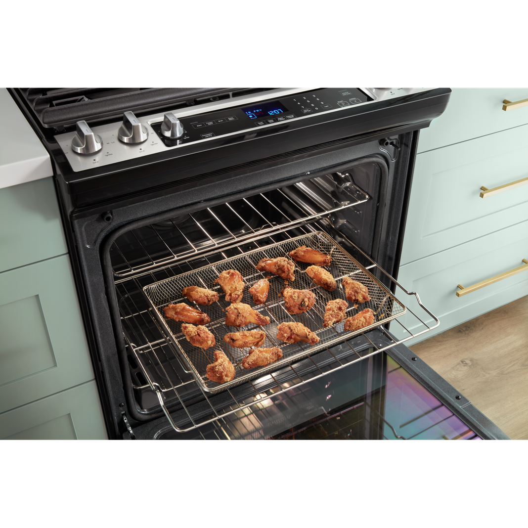 Whirlpool - 5.8 cu. ft  Gas Range in Stainless - WEG745H0LZ