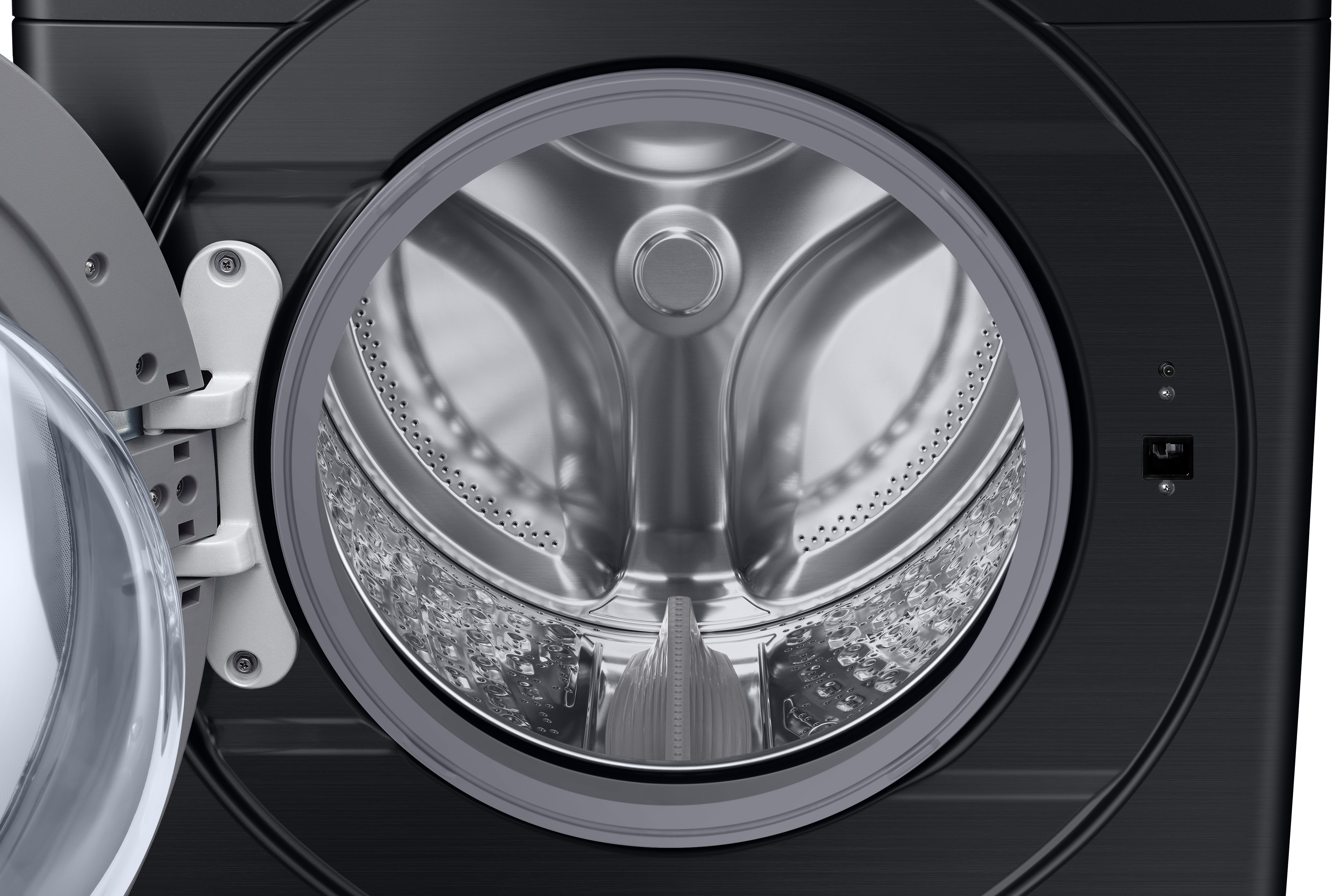 Samsung - 5.3 cu. Ft  Front Load Washer in Black Stainless - WF46BG6500AVUS