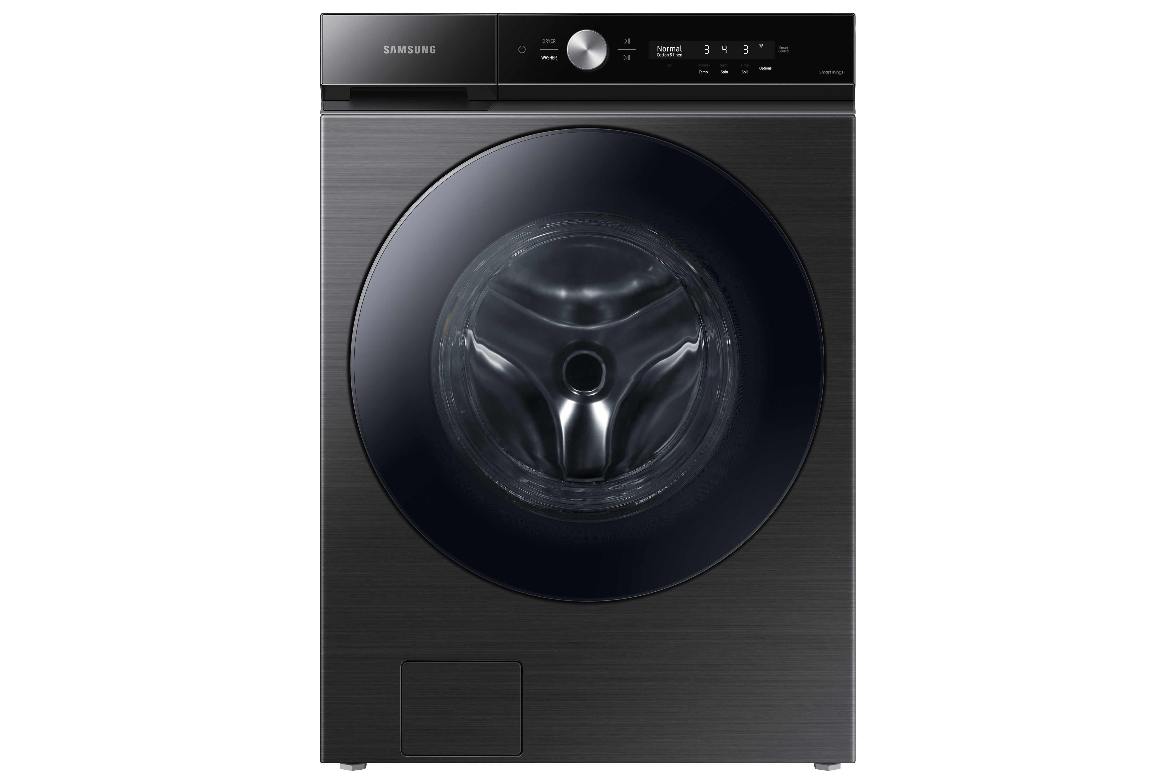 Samsung - Bespoke 6.1 cu. Ft  Front Load Washer in Black Stainless - WF53BB8700AVUS