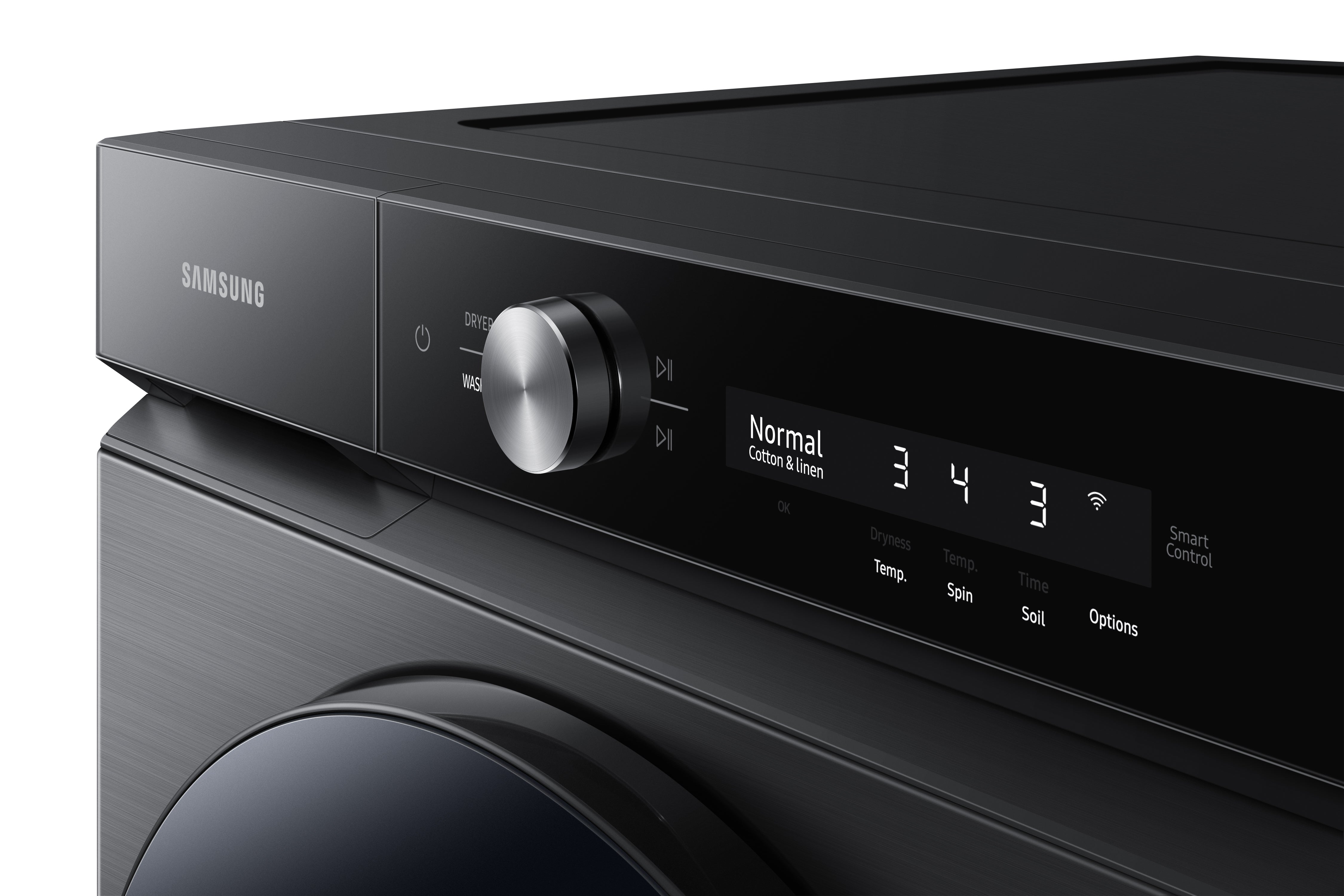 Samsung - Bespoke 6.1 cu. Ft  Front Load Washer in Black Stainless - WF53BB8700AVUS
