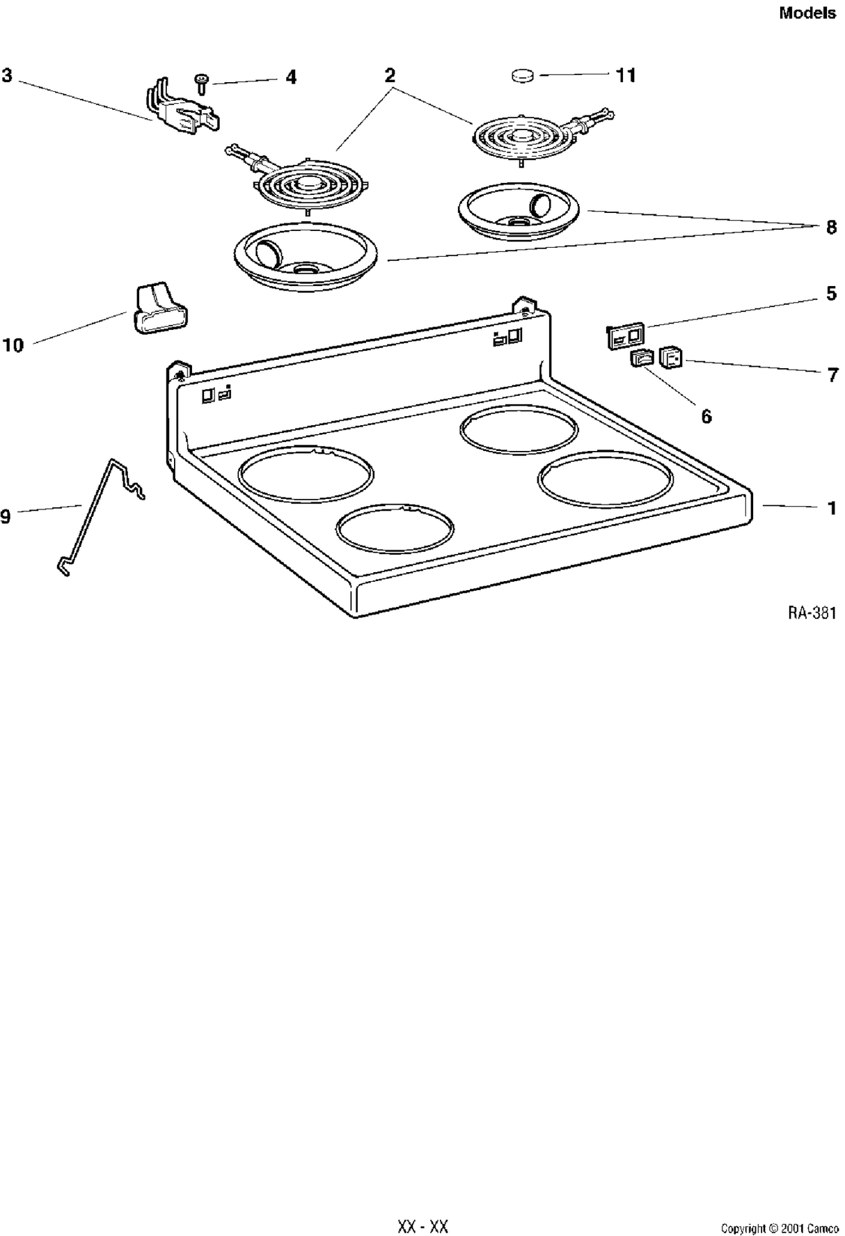 WG02F05807 Range Surface Element Receptacle