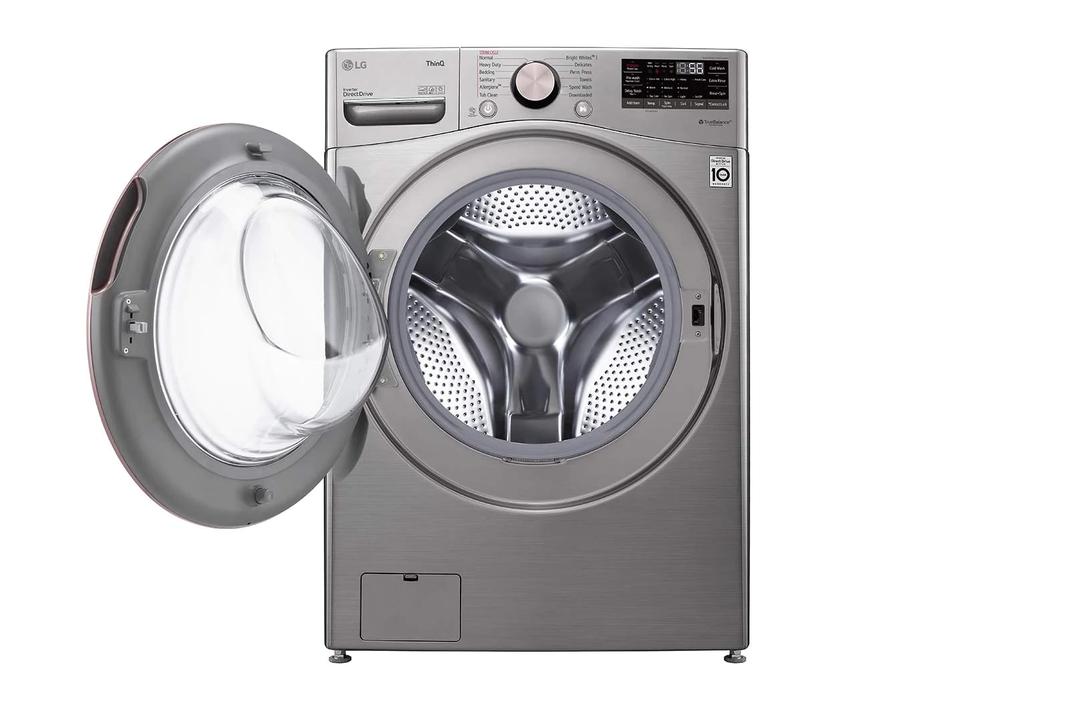 LG - 5.2 cu. Ft  Front Load Washer in Graphite - WM3850HVA