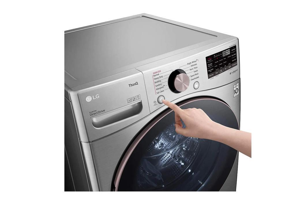LG - 5.2 cu. Ft  Front Load Washer in Graphite - WM3850HVA
