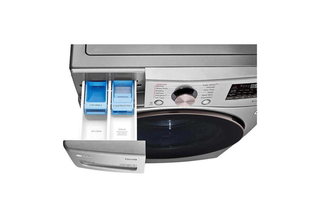 LG - 5.2 cu. Ft  Front Load Washer in Graphite - WM3850HVA