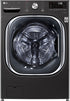 LG - 5.8 cu. Ft  Front Load Washer in Black Stainless - WM4500HBA