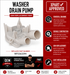 WP3363394 Washer Drain Pump – Replaces 3363394, 3348015, 3352492 | Whirlpool, Kenmore, Maytag