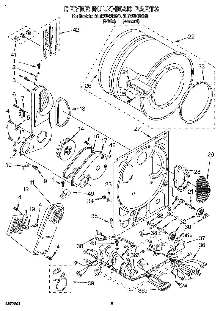 WP3399849 Dryer Thermal Fuse