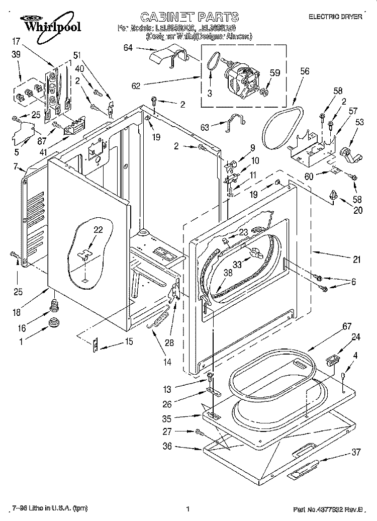 WP3405160 DRYER BELT