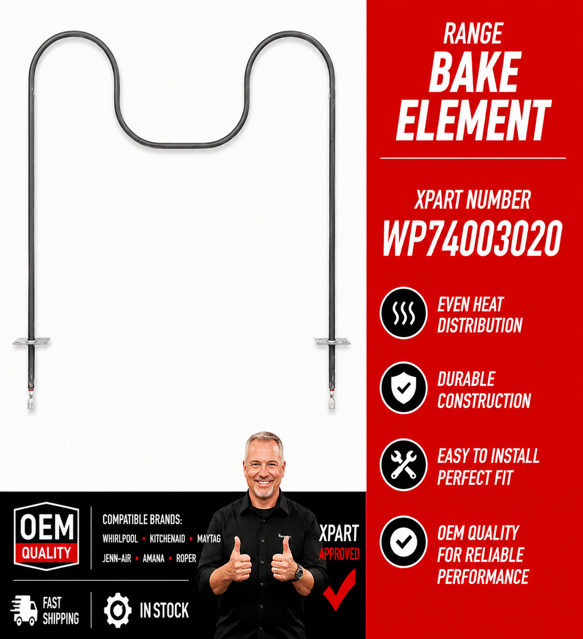WP74003020 Range Bake Element