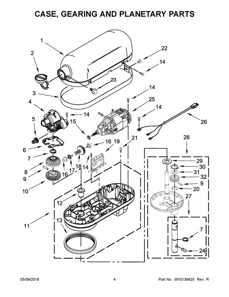 W11086780 Stand Mixer Worm Follower Gear - XPart Supply