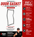GE Refrigerator Door Gasket WR01L02128 — Fixes Frost Buildup & Warm Fridge (Grey)