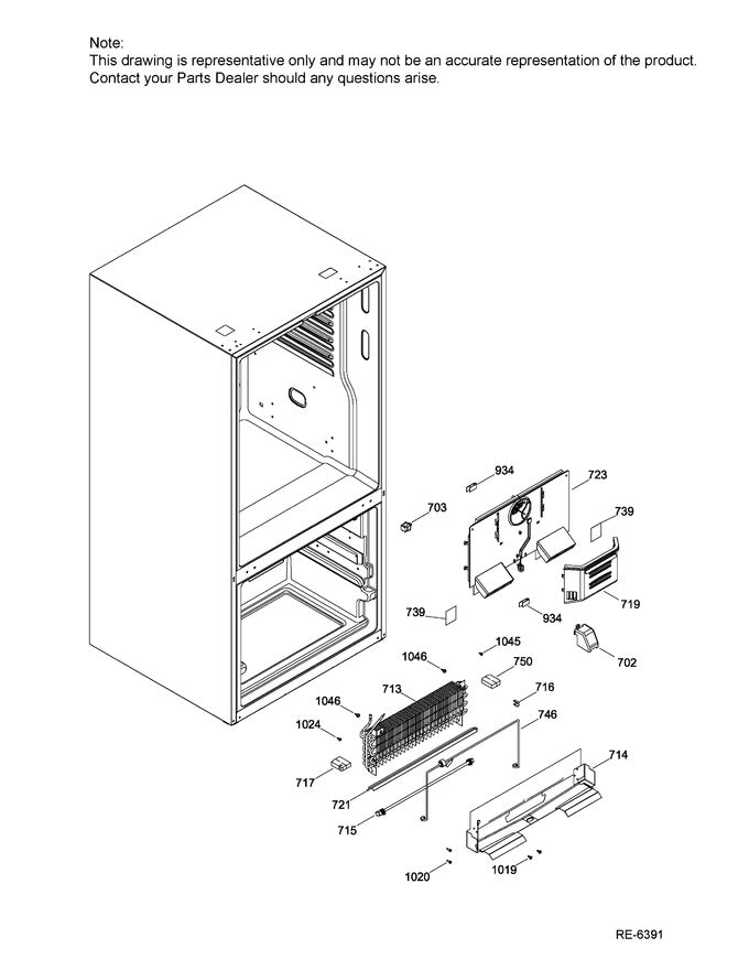 WR01L11842 Fridge Cover Evap Assembly - XPart Supply Ltd.