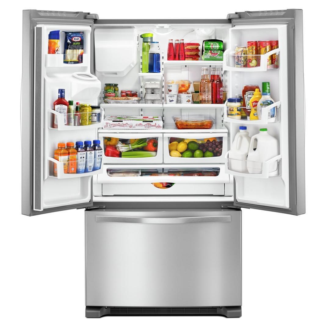 Whirlpool - 35.63 Inch 24.7 cu. ft French Door Refrigerator in  Stainless - WRF555SDFZ