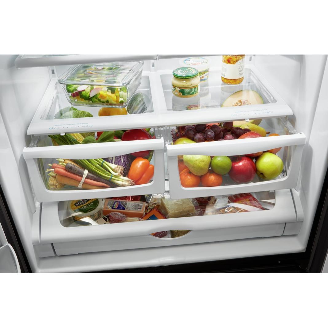 Whirlpool - 35.63 Inch 24.7 cu. ft French Door Refrigerator in  Stainless - WRF555SDFZ