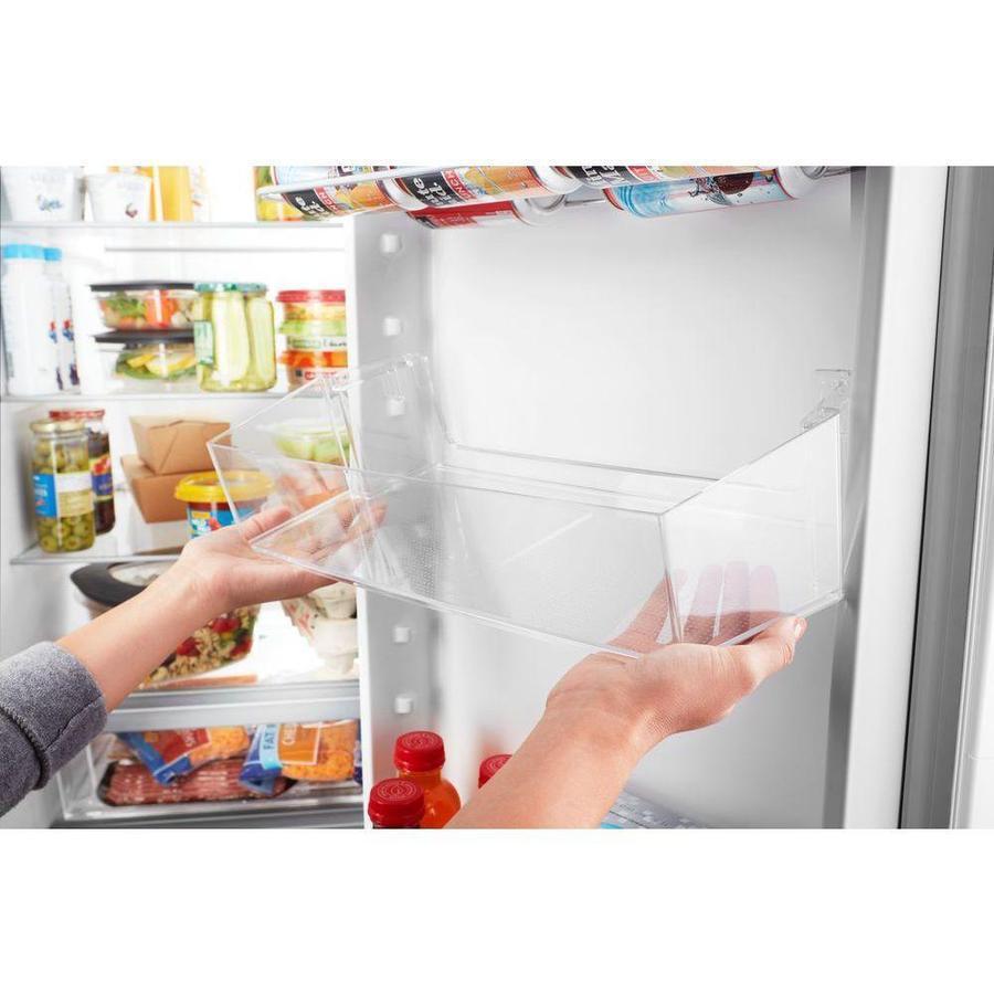 Whirlpool - 32.75 Inch 21.4 cu. ft Side by Side Refrigerator in  Stainless - WRS321SDHZ