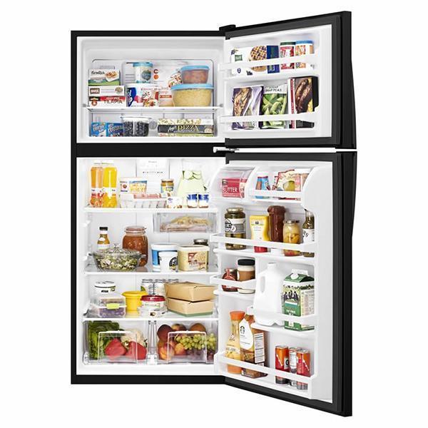 Whirlpool - 29.75 Inch 18.15 cu. ft Top Mount Refrigerator in Black - WRT318FZDB