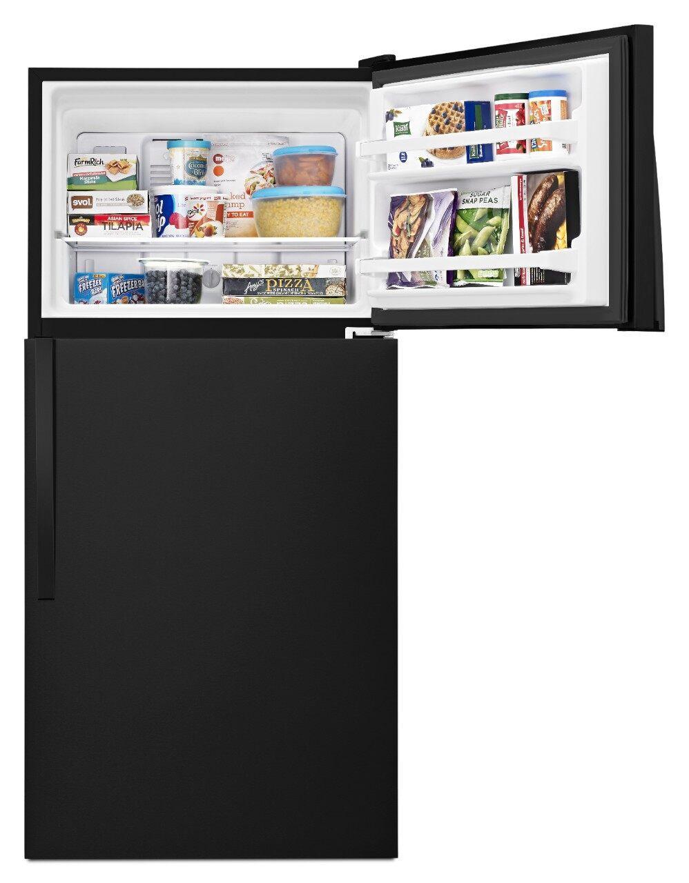 Whirlpool - 29.75 Inch 18.15 cu. ft Top Mount Refrigerator in Black - WRT318FZDB