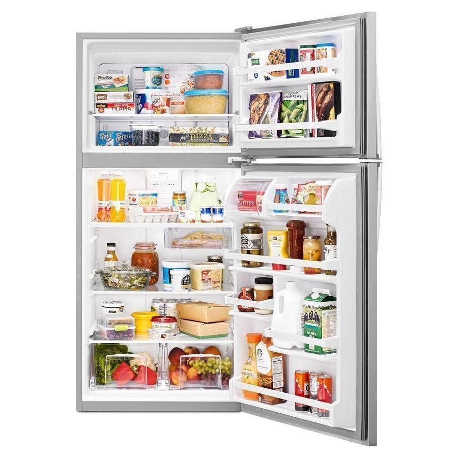Whirlpool - 29.75 Inch 18.15 cu. ft Top Mount Refrigerator in Stainless - WRT318FZDM