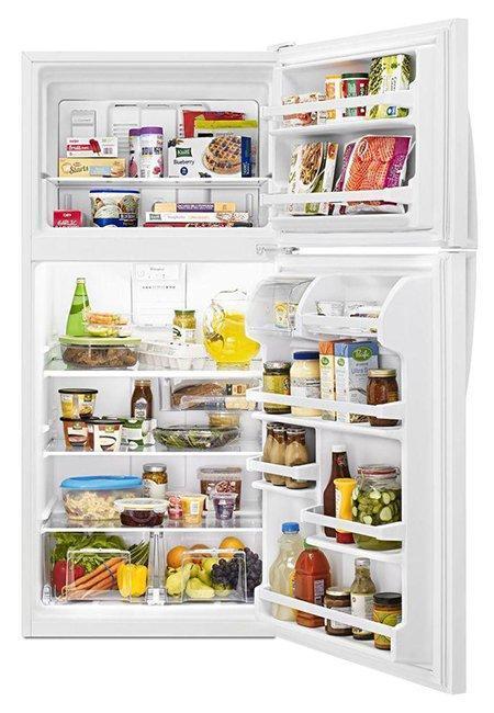Whirlpool - 29.75 Inch 18.15 cu. ft Top Mount Refrigerator in White - WRT318FZDW