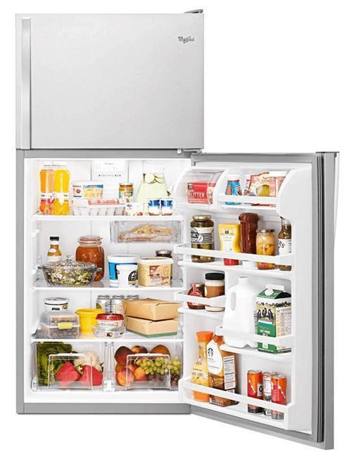 Whirlpool - 29.75 Inch 18.15 cu. ft Top Mount Refrigerator in White - WRT318FZDW