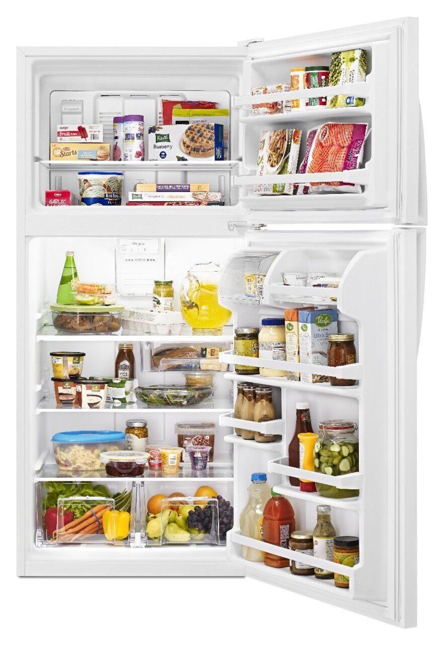 Whirlpool - 29.75 Inch 18.15 cu. ft Top Mount Refrigerator in White - WRT318FZDW