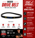 Washer drive belt with Xpart approval details on a white background