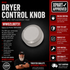 GE Dryer Control Knob WW02L00731 — Fix Unresponsive Cycle Selector