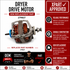 Whirlpool 279827 Dryer Drive Motor with Pulley — Drum Won't Turn? OEM Replacement