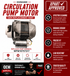 Whirlpool Dishwasher Circulation Pump Motor WPW10757217 — Fixes No Water Circulation or Poor Wash Performance