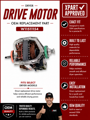 Dryer drive motor assembly