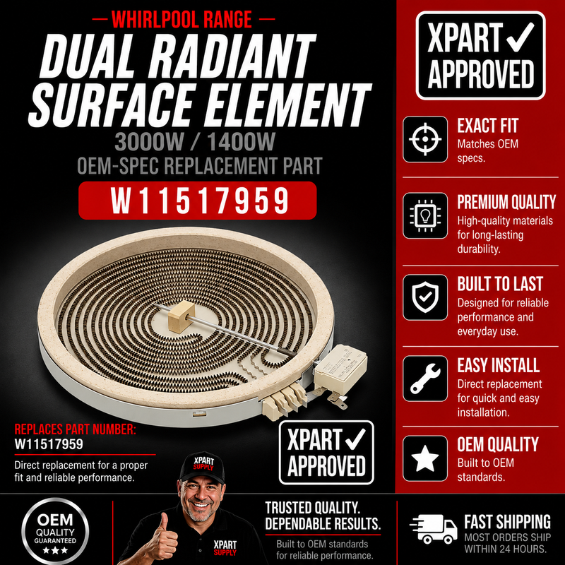 Whirlpool Range Dual radiant surface element W11517959
