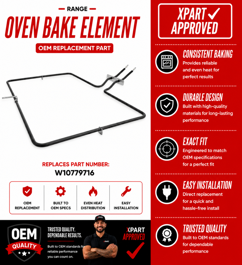 Whirlpool Range Oven Bake Element W10779716 - OEM & XPart Options