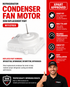 Whirlpool Refrigerator Condenser Fan Motor W11127829 — Fix Warm Fridge & Condenser Overheating